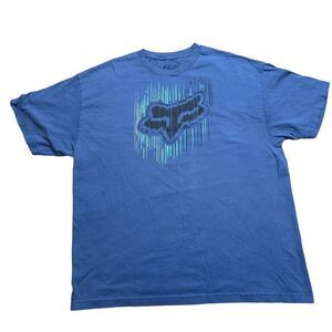 Fox Racing Men's XL Blue Graphic Print Short Sleeve T-Shirt